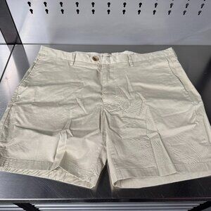 Proper Cloth Men's Beige Stretch Cotton Chino Shorts